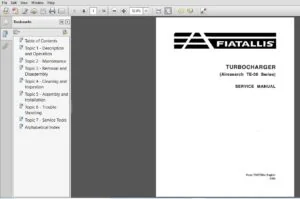 Fiat Allis Turbocharger (Airesearch TE-06 Series ) Service Manual 70677064 - PDF DOWNLOAD