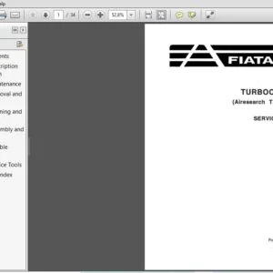 Fiat Allis Turbocharger (Airesearch TE-06 Series ) Service Manual 70677064 - PDF DOWNLOAD