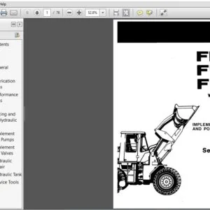 Fiat Allis Wheel Loader FR10 FR12 FR15 Implement Hydraulics & Power Steering Service Manual - PDF DOWNLOAD