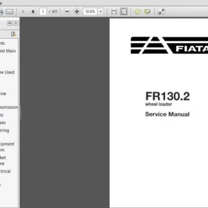 Fiat Allis Wheel Loader FR130.2 Service Manual - PDF DOWNLOAD