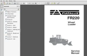Fiat Allis Wheel Loader FR220 Service Manual - PDF DOWNLOAD