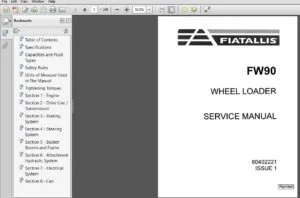 Fiat Allis Wheel Loader FW90 Service Manual - PDF DOWNLOAD
