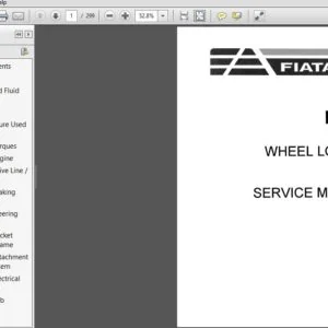 Fiat Allis Wheel Loader FW90 Service Manual - PDF DOWNLOAD