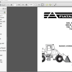 Fiat Allis Wheel Loaders 545 545H 545B 605B 645 645B 745 745H 745B 745HB 745C Bucket Hydraulic System Service Manual - PDF DOWNLOAD