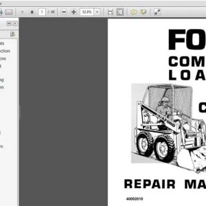 Ford CL20 Compact Loader Repair Manual 40002010 - PDF DOWNLOAD