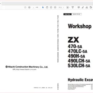 Hitachi 470-5A 470LC-5A 490H-5A Excavator Operational Principle+Troubleshooting+Workshop Manual - PDF DOWNLOAD