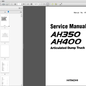 Hitachi AH350 AH400 Articulated Dump Truck Service Manual (KM-TM3540B) - PDF Download