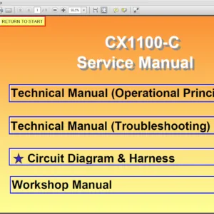 Hitachi CX1100 Crawler Crane Workshop + Operational Principle + Troubleshooting + Circuit & Harness Manual - PDF Download