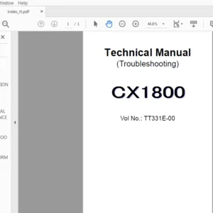 Hitachi CX1800 Crawler Crane Operational Principle+Troubleshooting+Workshop Manual - PDF DOWNLOAD
