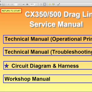 Hitachi CX350 500DR Crawler Crane Workshop + Operational Principle + Troubleshooting + Electrical-Hydraulic Circuit Manual - PDF Download