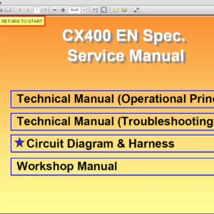 Hitachi CX400 Crawler Crane Workshop + Operational Principle + Troubleshooting + Circuit & Harness Manual - PDF Download