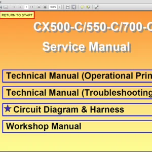 Hitachi CX500-C 550-C 700-V Crawler Crane Workshop + Operational Principle + Troubleshooting + Circuit & Harness Manual - PDF Download
