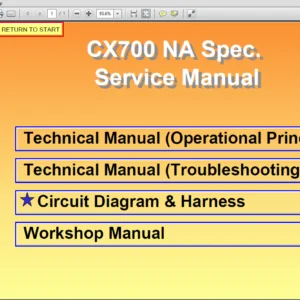 Hitachi CX700-NA Crawler Crane Workshop + Operational Principle + Troubleshooting + Circuit & Harness Manual - PDF Download