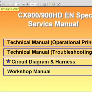 Hitachi CX900 900-HD Crawler Crane Workshop + Operational Principle + Troubleshooting + Circuit & Harness Manual - PDF Download