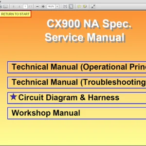 Hitachi CX900-NA Crawler Crane Workshop + Operational Principle + Troubleshooting + Circuit & Harness Manual - PDF Downlaod