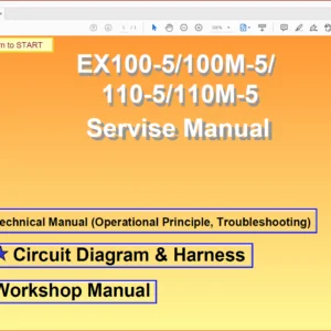 Hitachi EX100-5 100M-5 110-5 110M-5 Hydraulic Excavator Operational Principle+Troubleshooting+Workshop Manual - PDF Download