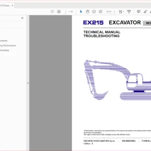 Hitachi EX215 Excavator Operational Principle+Troubleshooting+Workshop Manual - Hitachi EX215 - PDF Download