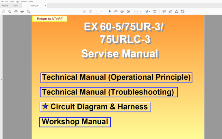 ex60 hitachi excavator parts manual