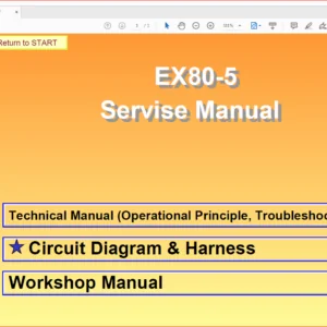 Hitachi EX80-5 Excavator Operational Principle+Troubleshooting+Workshop Manual - PDF Download
