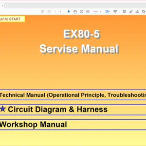 Hitachi EX80-5 Hydraulic Excavator Operational Principle+Circuit Diagram & Harness+Workshop Manual - PDF Download