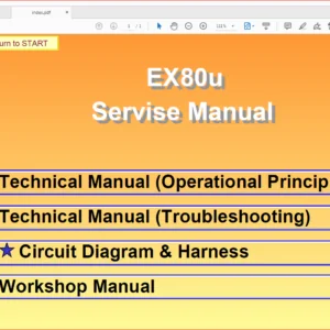 Hitachi EX80u Excavator Operational Principle+Troubleshooting+Workshop Manual - PDF Download
