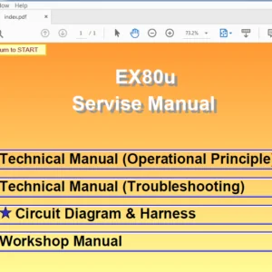 Hitachi EX80u Hydraulic Excavator Workshop + Troubleshooting + Operational Principle + Circuit & Harness Manual - PDF Download