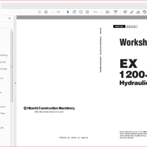 Hitachi Ex1200-6 Hydraulic Excavator Workshop Manual - PDF DOWNLOAD
