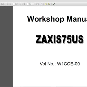 Hitachi ZAXIS 75US Excavator Operational Principle+Troubleshooting+Workshop Manual - PDF DOWNLOAD