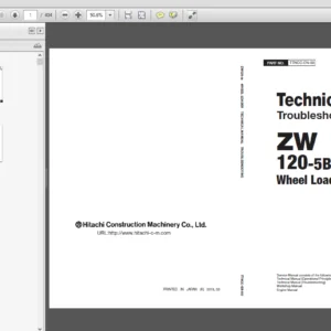 Hitachi ZW 120-5B Wheel Loader Troubleshooting+Workshop Manual - PDF DOWNLOAD