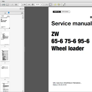 Hitachi ZW 65-6-75-6-95-6 Wheel Loader Workshop+Service+Engine+Hydraulic Circuit Manual - PDF DOWNLOAD
