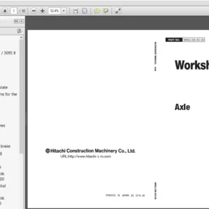 Hitachi ZW180-5A Wheel Loader Workshop + Operational Principle + Electrical-Hydraulic Circuit Manual - PDF Download