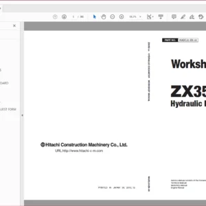 Hitachi ZW35U-5A Electrical Hydraulic Circuit+Technical+Workshop Manual - PDF DOWNLOAD
