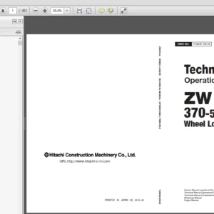 Hitachi ZW370-5B Wheel Loader Operational Principle+Troubleshooting+Workshop Manual - PDF DOWNLOAD