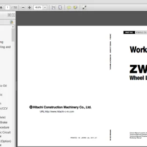 Hitachi ZW550 6 Wheel Loader Operational Principle+Troubleshooting+Workshop Manual - PDF DOWNLOAD