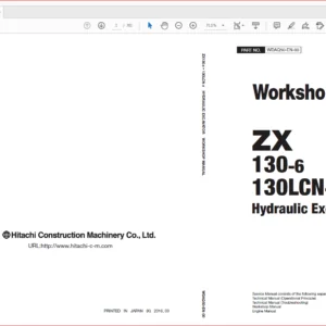 Hitachi ZX130-6 130LCN-6 Excavator Operational Principle+Troubleshooting+Workshop Manual - PDF DOWNLOAD