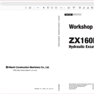 Hitachi ZX160LC-5G Hydraulic Excavator Troubleshooting+Workshop Manual - PDF DOWNLOAD