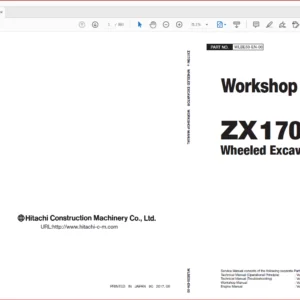 Hitachi ZX170W-6 Wheeled Excavator Operational Principle+Troubleshooting+Workshop Manual - PDF DOWNLOAD