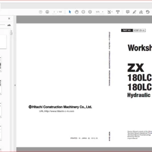Hitachi ZX180LC-5B 180LCN-5B Excavator Operational Principle+Troubleshooting+Workshop Manual - PDF DOWNLOAD