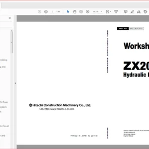 Hitachi ZX20U-5A Hydraulic Excavator Workshop + Technical + Electrical-Hydraulic Circuit Manual - PDF Download