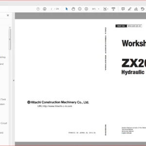Hitachi ZX20U-5B Hydraulic Excavator Workshop + Technical Manual - PDF Download