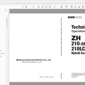 Hitachi ZX210-5B Telescopic Arm(Rope Type) Operational Principle+Troubleshooting+Workshop Manual - PDF DOWNLOAD