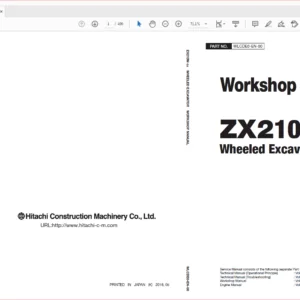 Hitachi ZX210W-5A Wheeled Excavator Operational Principle+Troubleshooting+Workshop Manual - DOWNLOAD