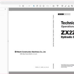 Hitachi ZX220LC-GI Hydraulic Excavator Operational Principle+Troubleshooting+Workshop Manual - PDF DOWNLOAD