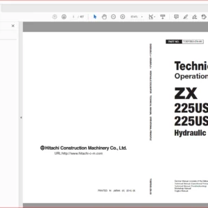 Hitachi ZX225USLC-6 225USRLC-6 Excavator Operational Principle+Troubleshooting+Workshop Manual - PDF DOWNLOAD