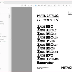 Hitachi ZX330 Excavator Operational Principle+Troubleshooting+Parts+Workshop Manual - PDF DOWNLOAD