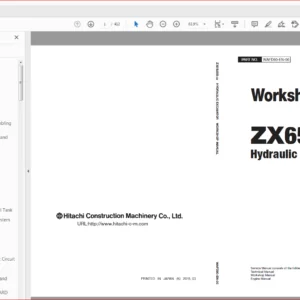 Hitachi ZX65USB-5B Hydraulic Excavator Technical+Electrical-Hydraulic Circuit+Workshop Manual - PDF DOWNLOAD