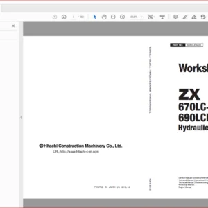Hitachi ZX670LC-5A 690LCH-5A Excavator Operational Principle+Troubleshooting+Workshop Manual - PDF DOWNLOAD