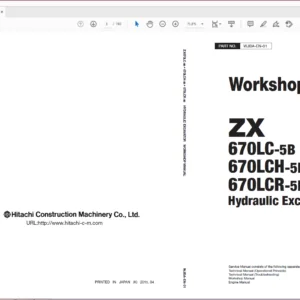 Hitachi ZX670LC-5B ZX670LCH-5 670LCR-5B Excavator Operational Principle+Troubleshooting+Workshop Manual - PDF DOWNLOAD