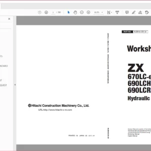 Hitachi ZX670LC-6 690LCH-6 690LCR-6 Excavator Operational Principle+Troubleshooting+Workshop Manual - PDF DOWNLOAD