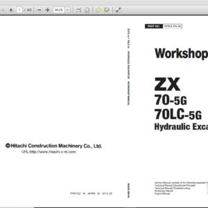 Hitachi ZX70-5G 70LC-5G Excavator Operational Principle+Troubleshooting+Workshop Manual - PDF DOWNLOAD